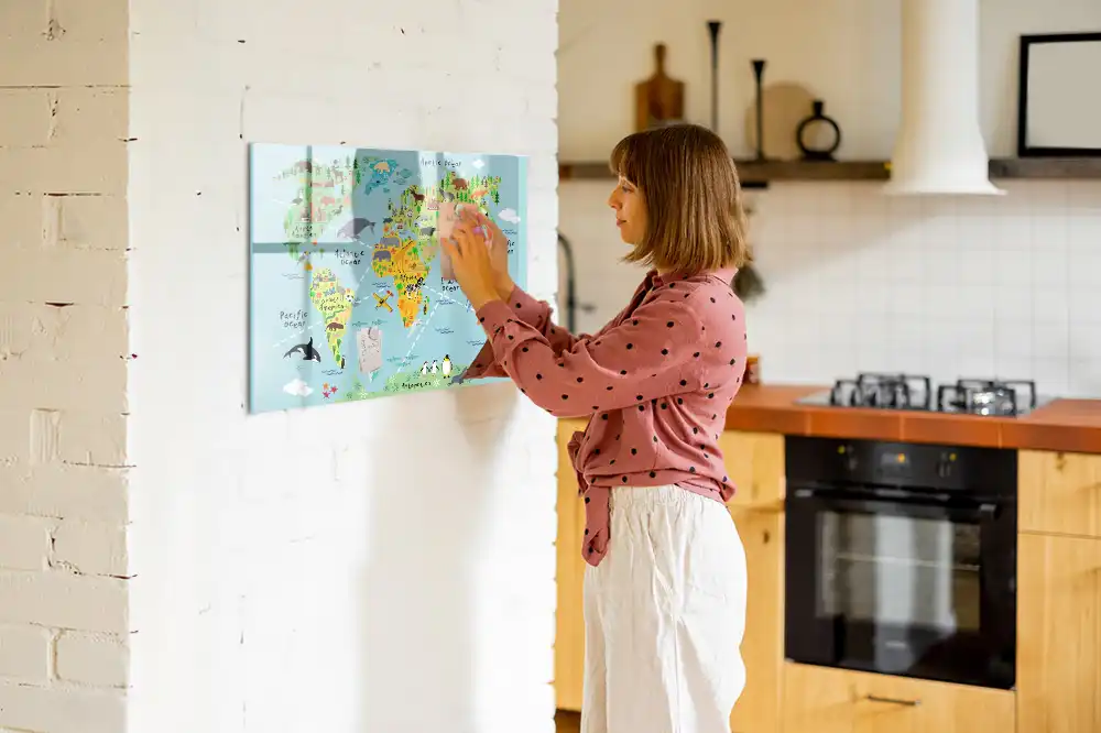 Magnetická kreslící tabule pro děti s motivem atlasu zvířat světa