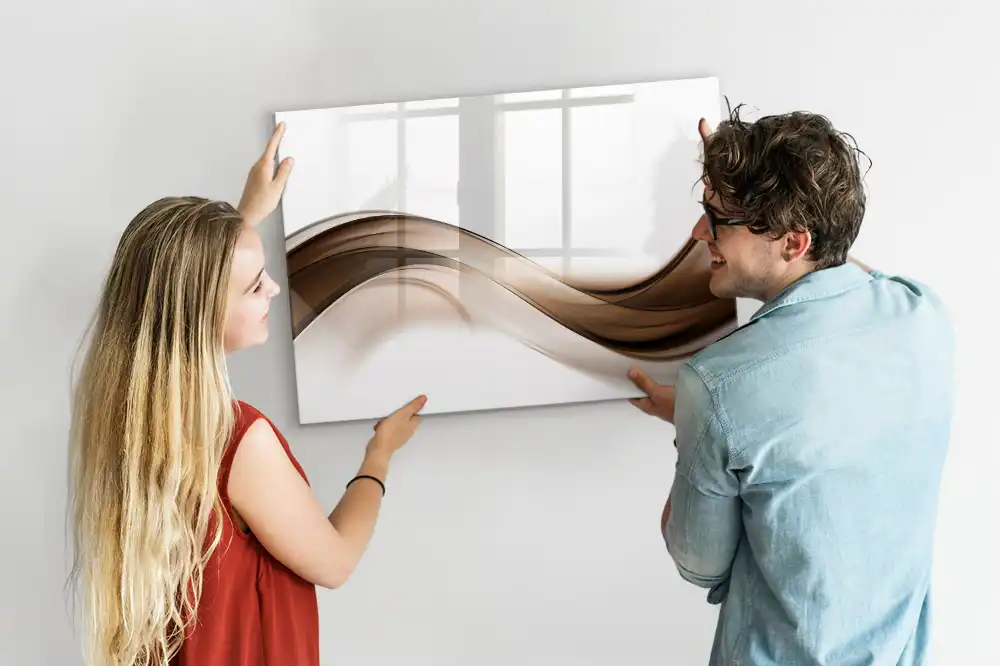 Magnetická tabule na kreslení s lineárními abstraktními tvary
