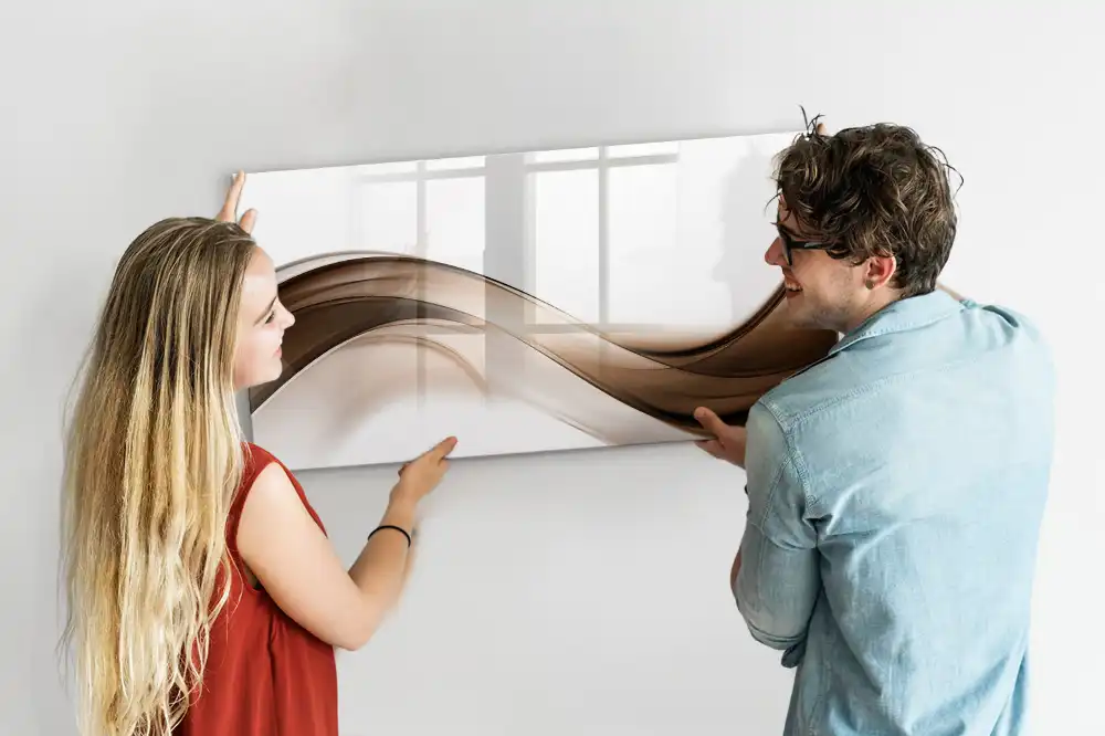 Magnetická tabule na kreslení s lineárními abstraktními tvary