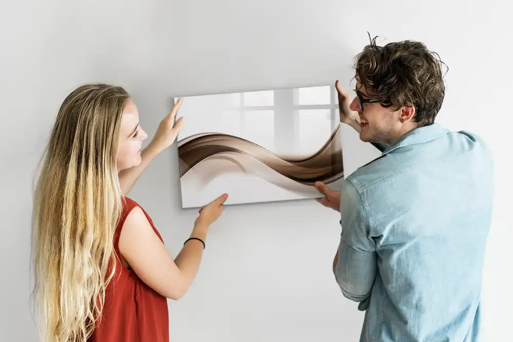 Magnetická tabule na kreslení s lineárními abstraktními tvary