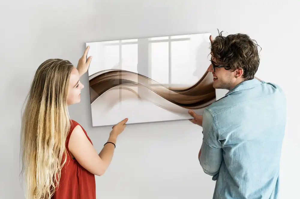 Magnetická tabule na kreslení s lineárními abstraktními tvary