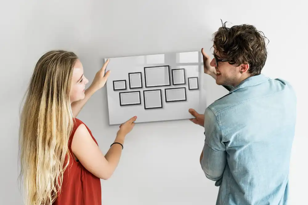 Magnetická kreslicí tabule s černým rámečkem