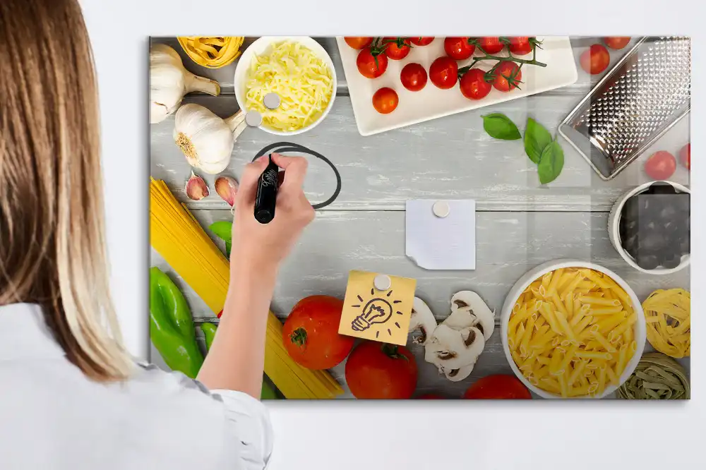 Magnetická kreslící tabule pro děti s motivem kulinářských ingrediencí