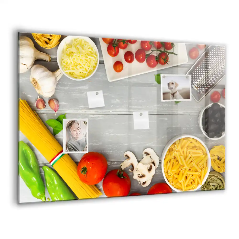 Magnetická kreslící tabule pro děti s motivem kulinářských ingrediencí