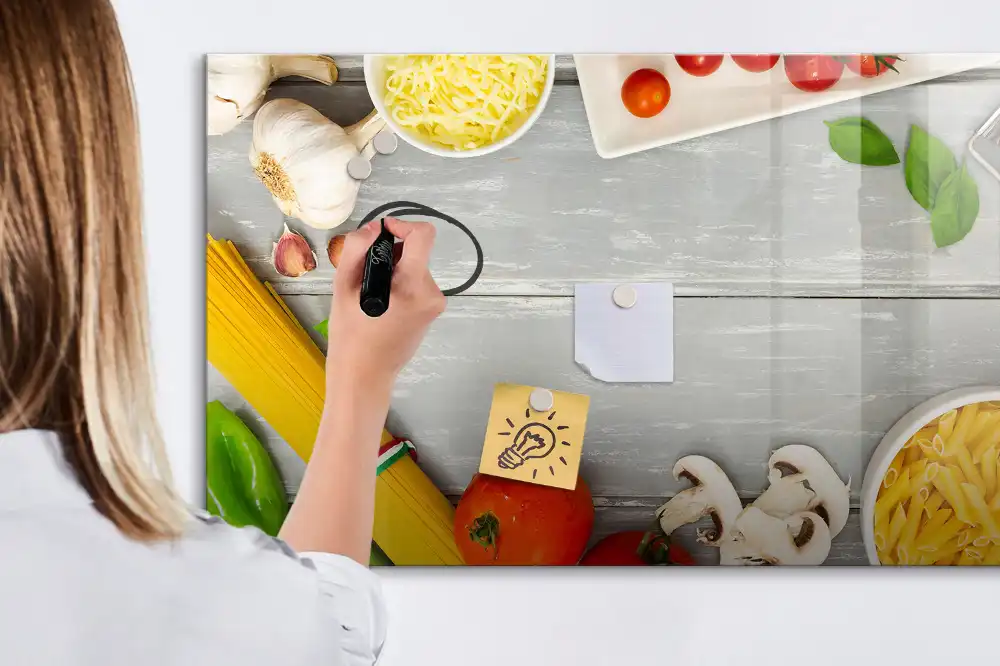 Magnetická kreslící tabule pro děti s motivem kulinářských ingrediencí
