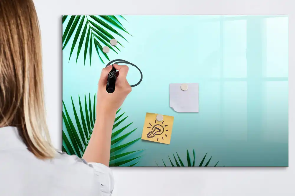 Magnetická tabule na kreslení s motivem palmového listu