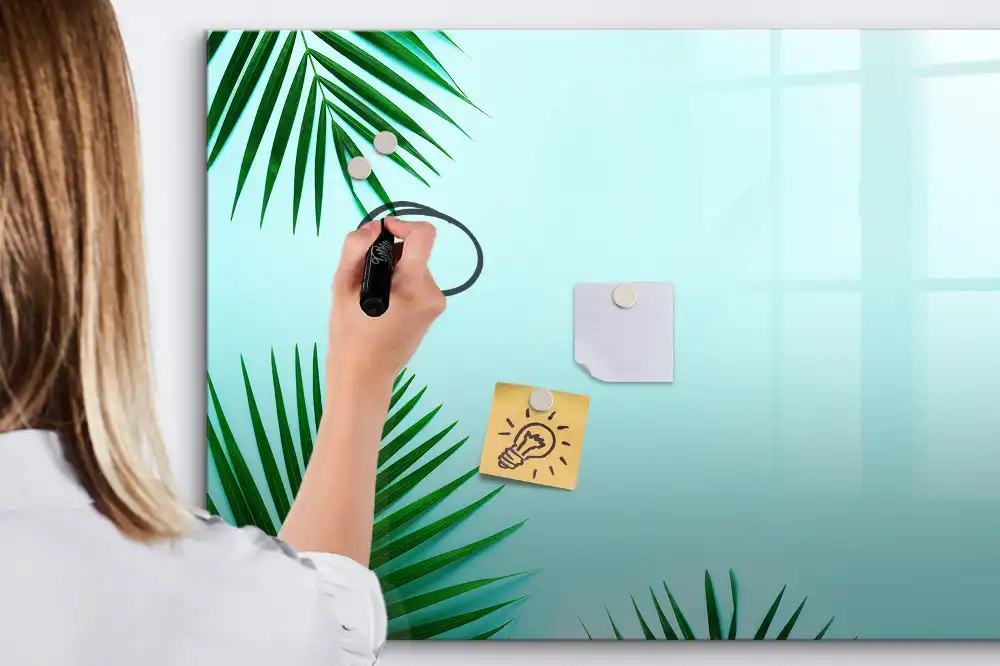 Magnetická tabule na kreslení s motivem palmového listu