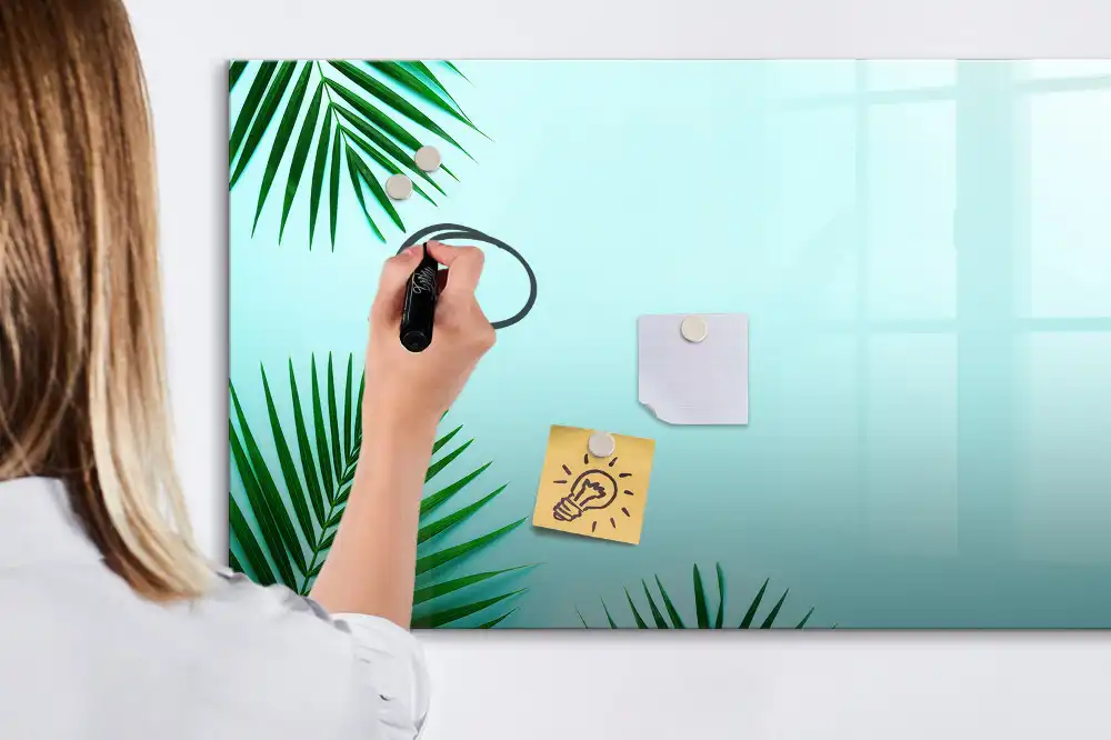 Magnetická tabule na kreslení s motivem palmového listu