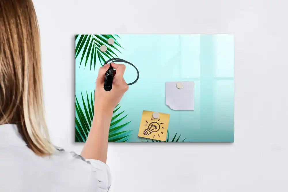 Magnetická tabule na kreslení s motivem palmového listu