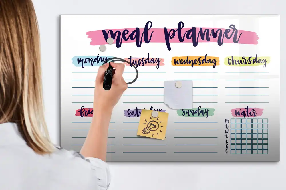 Magnetická kreslicí tabule pro děti na týdenní domácí menu