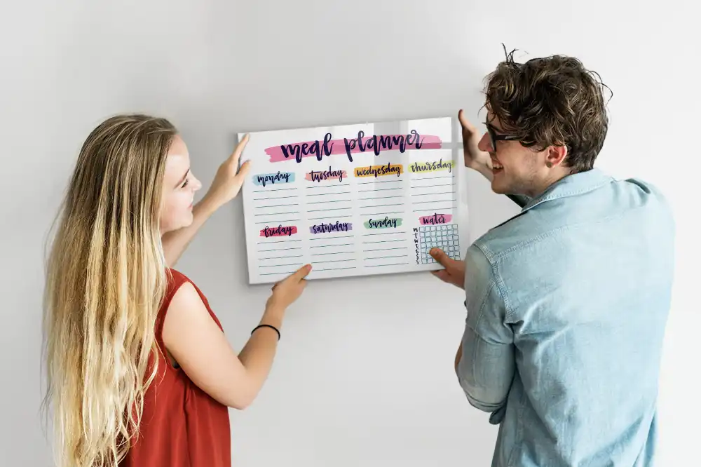 Magnetická kreslicí tabule pro děti na týdenní domácí menu