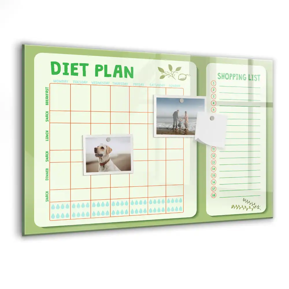 Magnetická kreslící tabule pro děti s týdenním harmonogramem