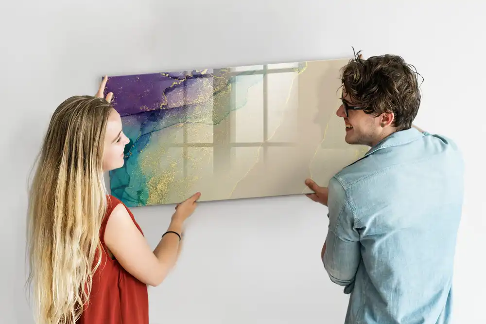 Magnetická kreslicí tabule s motivem elegantní lineární abstrakce