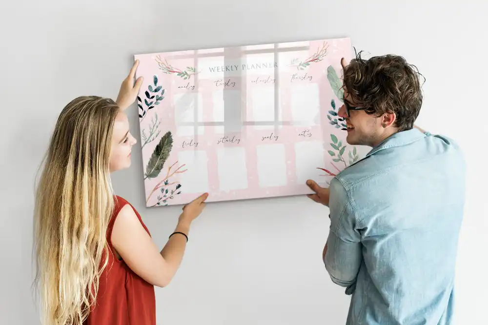 Magnetická kreslící tabule s motivem týdenního kalendáře pro děti