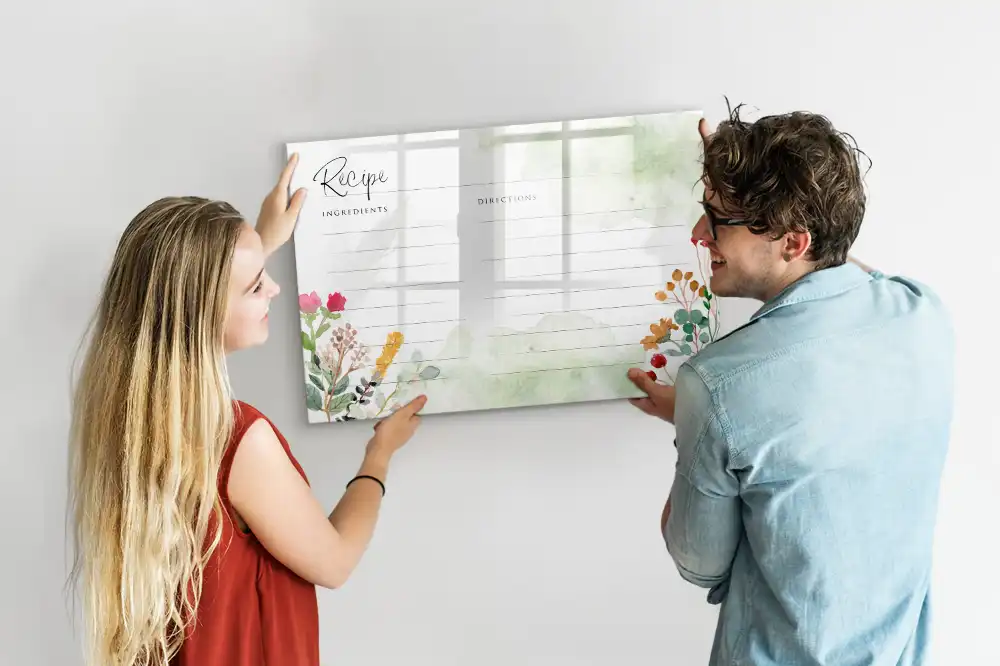 Magnetická tabule na kreslení a poznámky do kuchyně