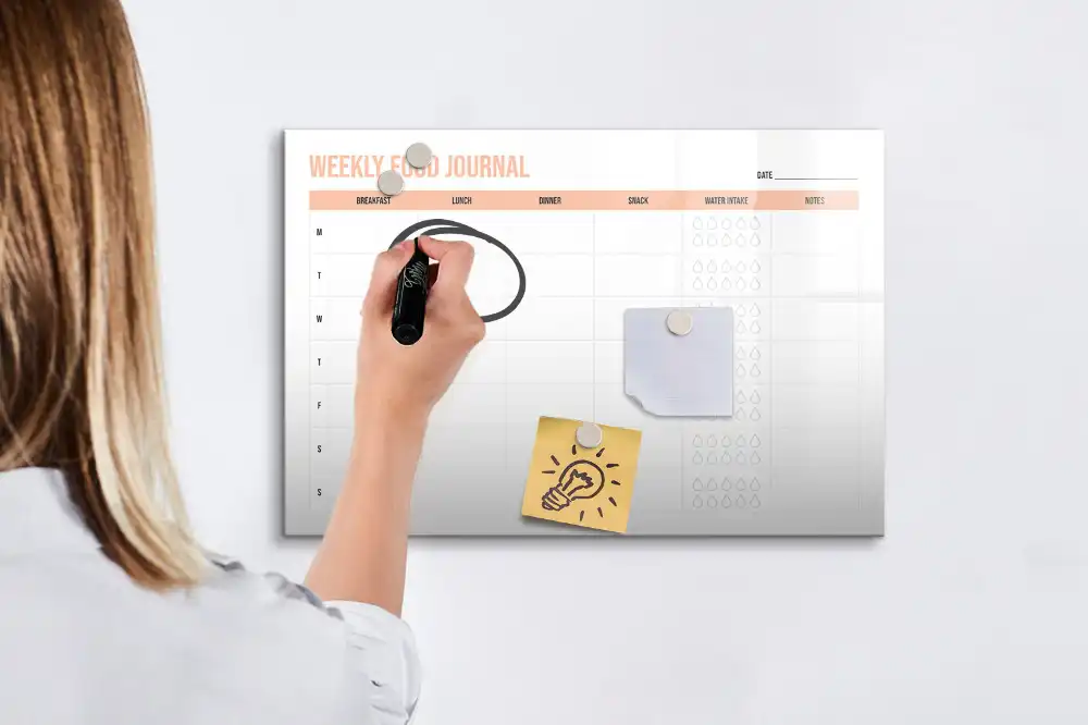 Magnetická kreslící tabule pro děti se sedmidenním plánovačem