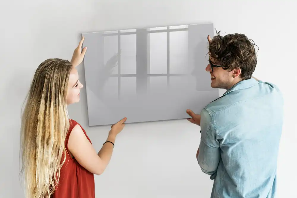 Světle šedá magnetická kreslicí tabule