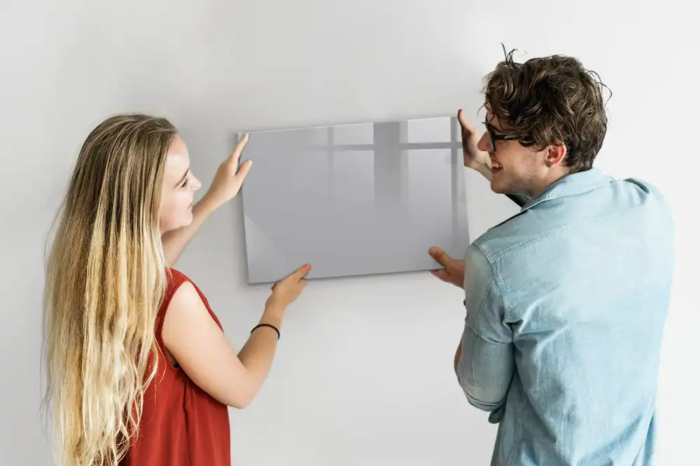 Světle šedá magnetická kreslicí tabule