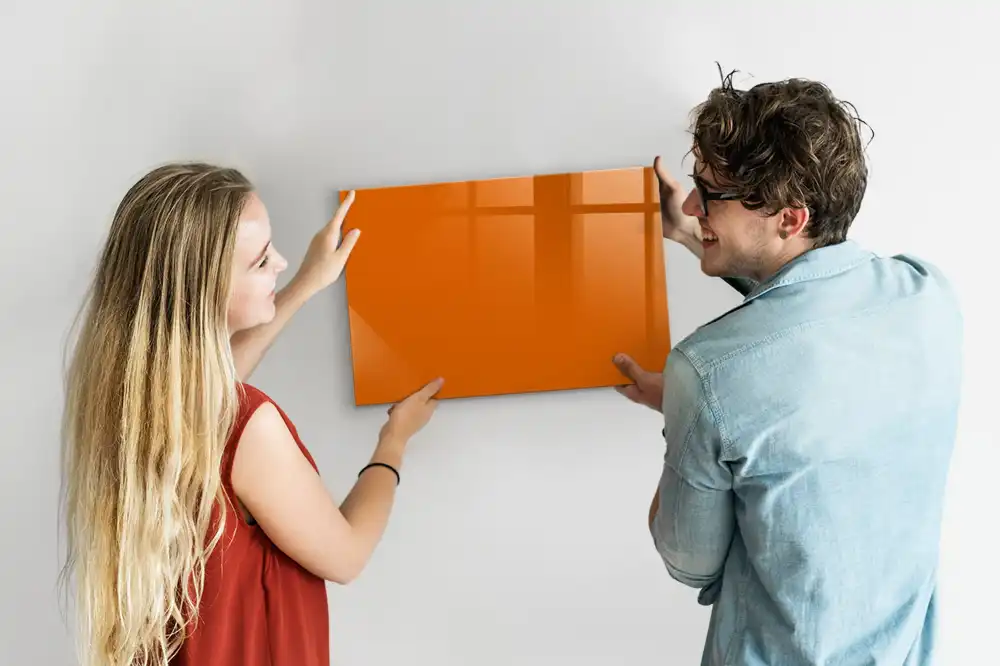 Oranžová magnetická kreslicí tabule