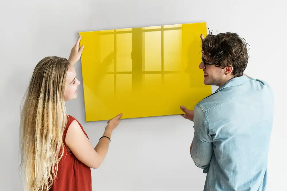 Magnetická kreslicí tabule světle žlutá