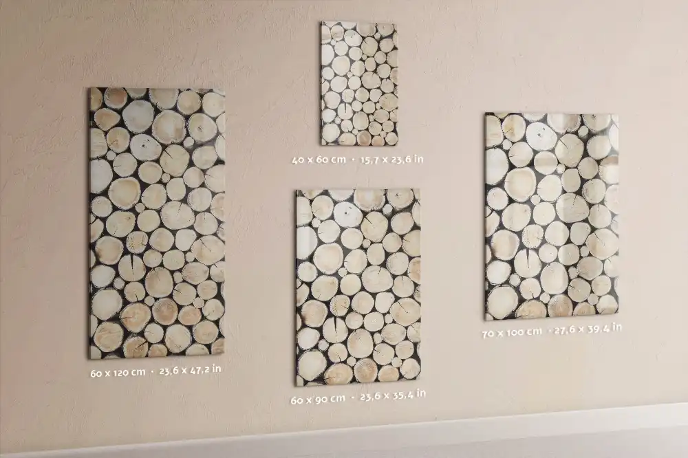 Skleněná magnetická tabule s motivem pařezů