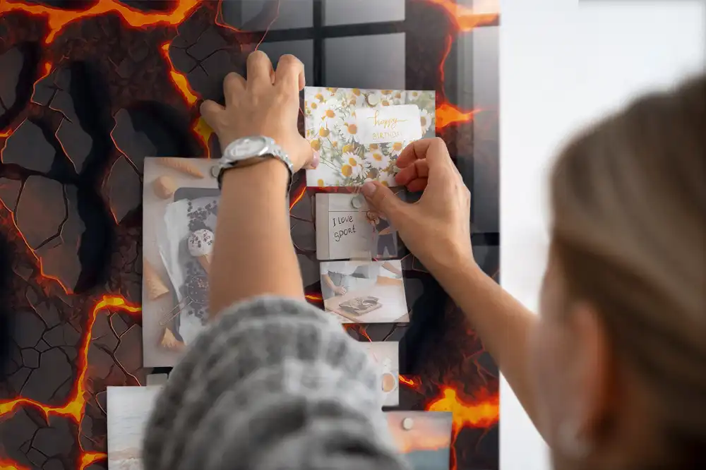 Magnetická nástěnka z vulkanické lávy