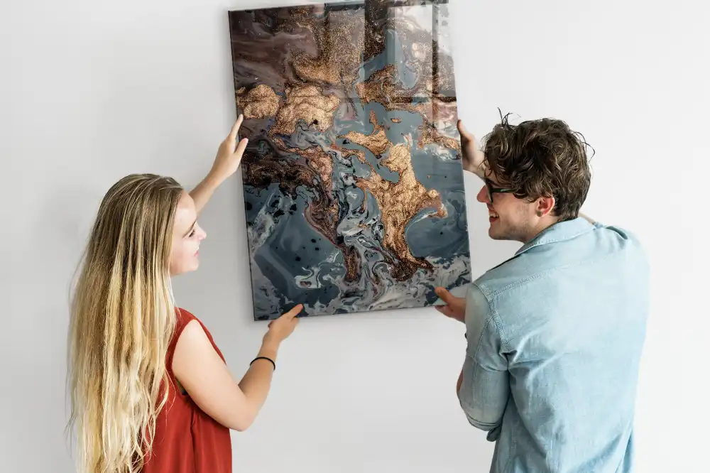 Magnetická nástěnka s motivem uměleckého mramoru