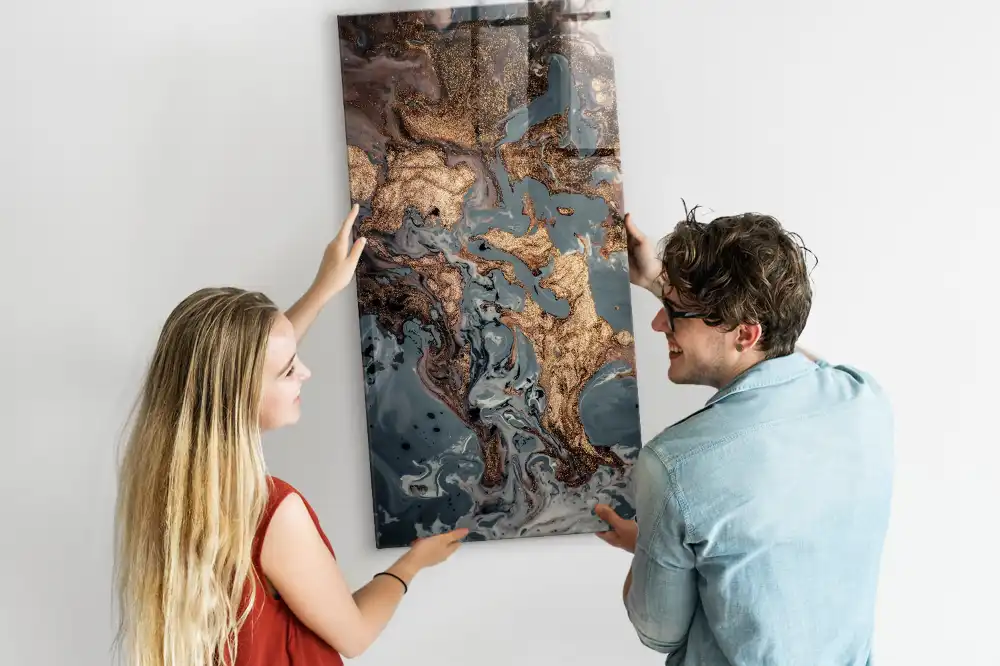 Magnetická nástěnka s motivem uměleckého mramoru