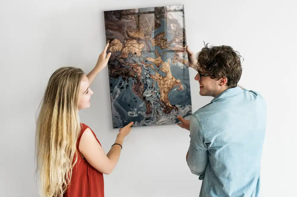 Magnetická nástěnka s motivem uměleckého mramoru