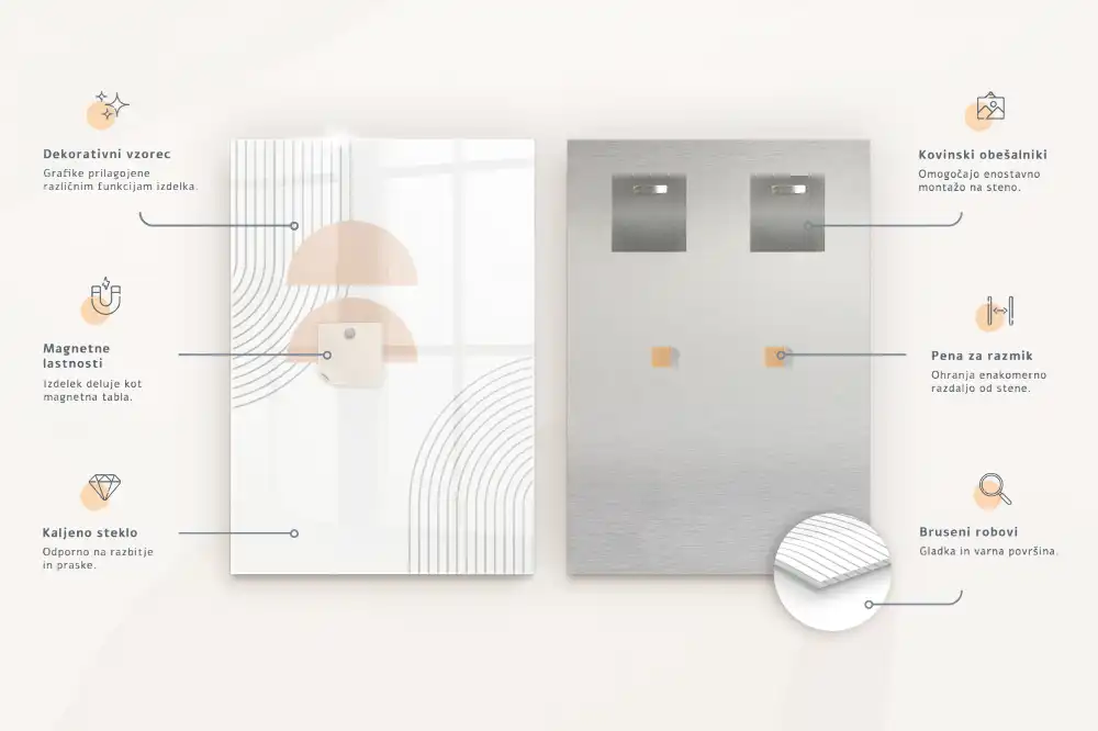 Ozdobná magnetická tabule Mandala