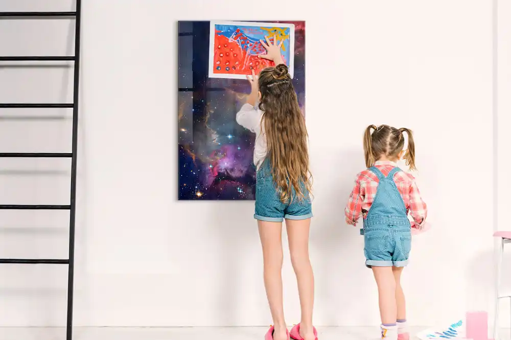 Magnetická nástěnka s motivem galaxie a vesmíru