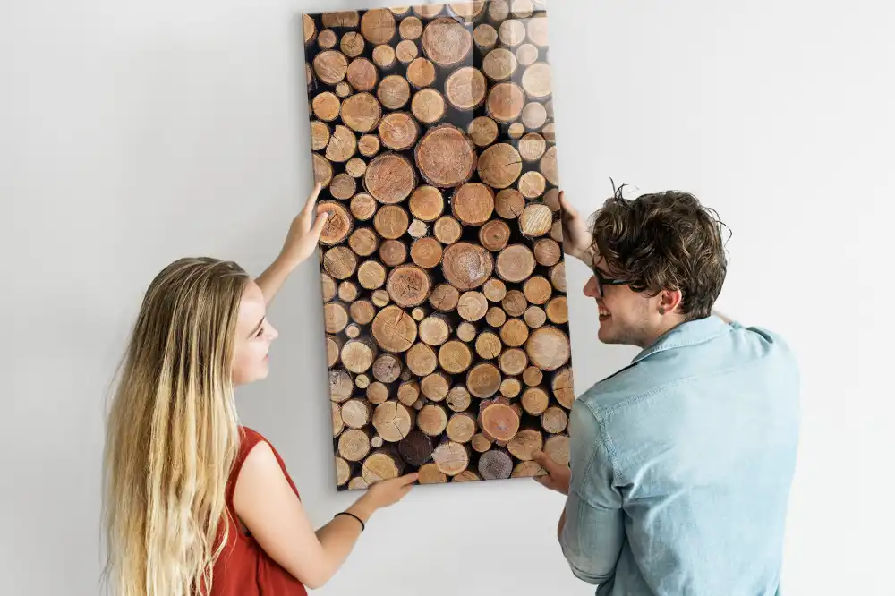 Nástěnná magnetická tabule s motivem pařezů stromů