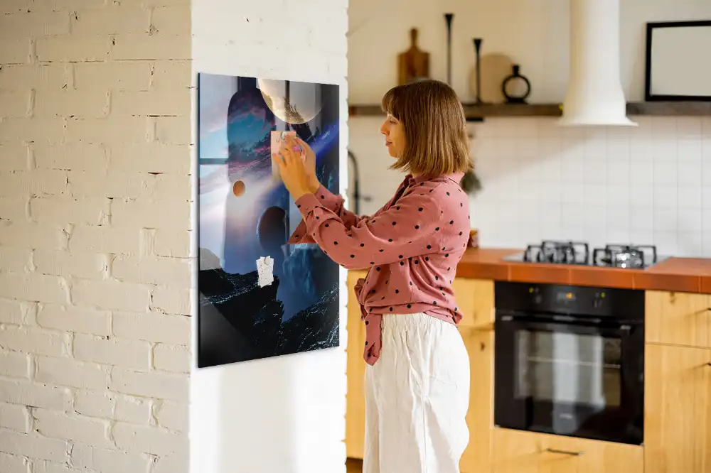 Magnetická tabule s motivem vesmírné galaxie