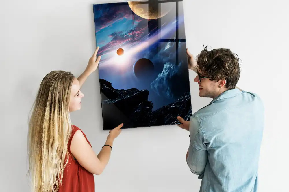 Magnetická tabule s motivem vesmírné galaxie
