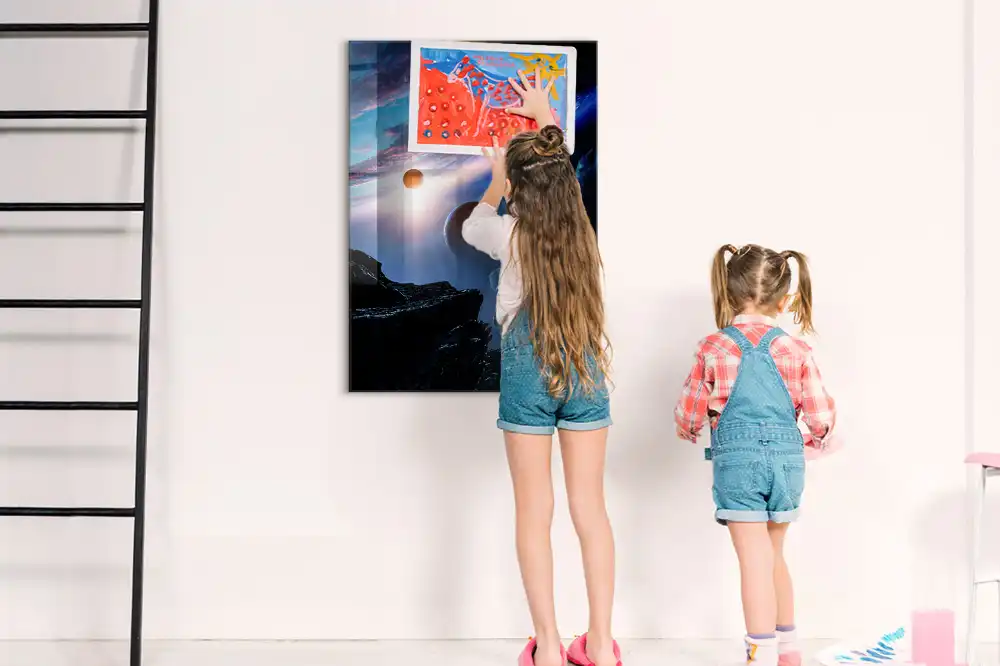 Magnetická tabule s motivem vesmírné galaxie