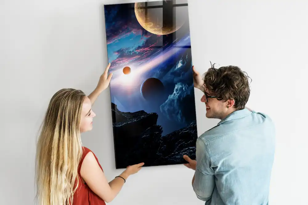 Magnetická tabule s motivem vesmírné galaxie