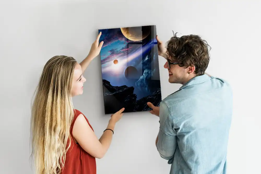 Magnetická tabule s motivem vesmírné galaxie