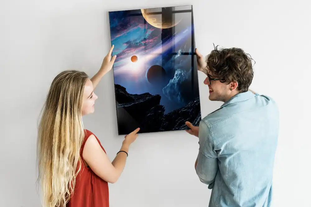 Magnetická tabule s motivem vesmírné galaxie