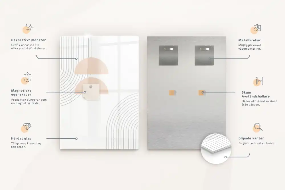 Magnetická tabule s motivem exotických listů