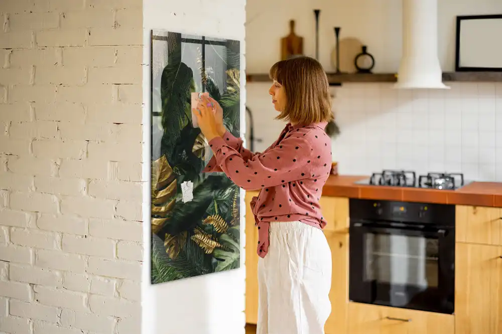 Magnetická tabule s motivem tropických listů