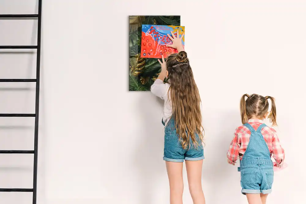 Magnetická tabule s motivem tropických listů