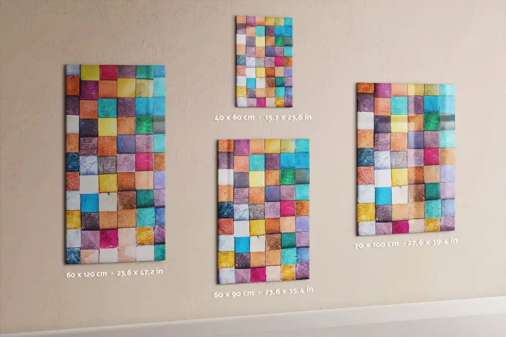 Magnetická tabule s barevnými dřevěnými kostkami