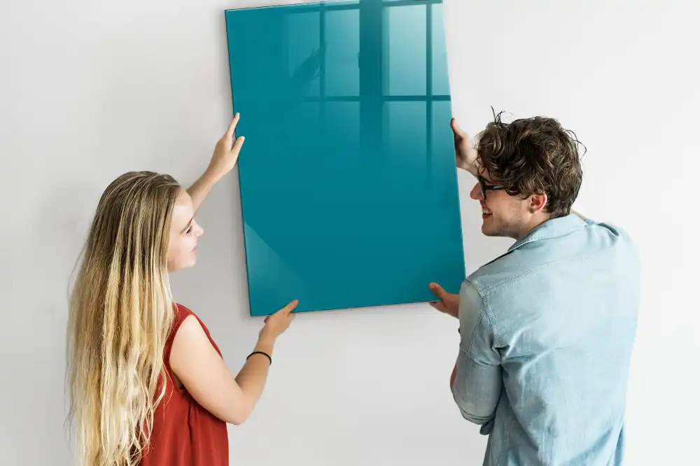 Nástěnná magnetická tabule v mořské barvě