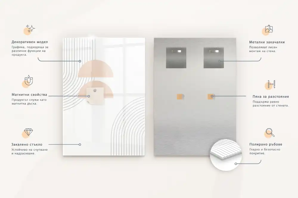 Nástěnná magnetická tabule v mořské barvě