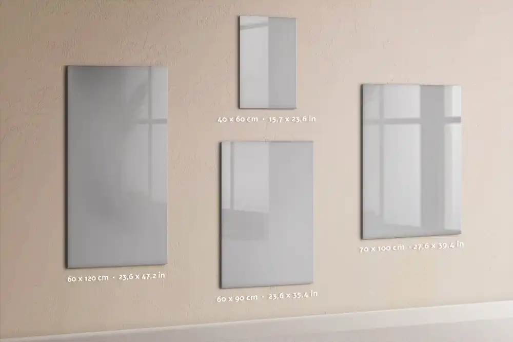 Magnetická tabule ve světle šedé barvě