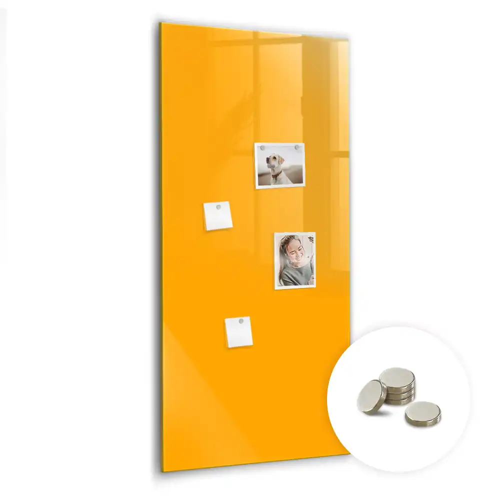 Zlatožlutá skleněná magnetická tabule