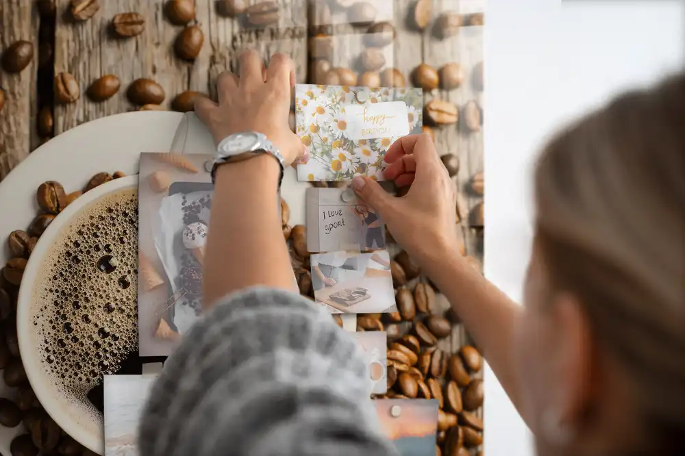 Skleněná magnetická tabule s motivem šálku kávy