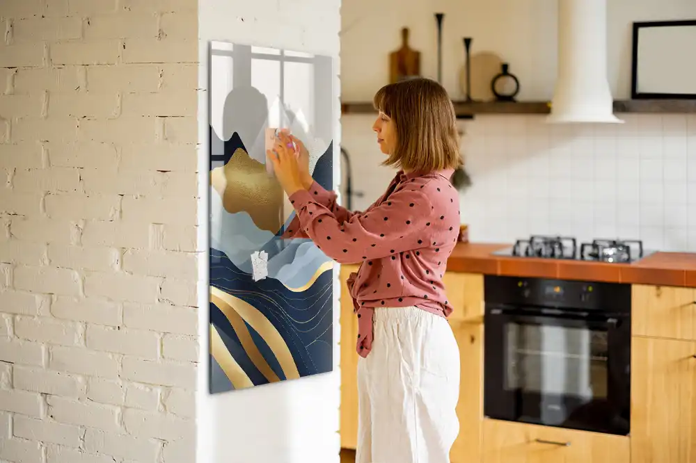 Magnetická tabule s motivem abstraktní krajiny