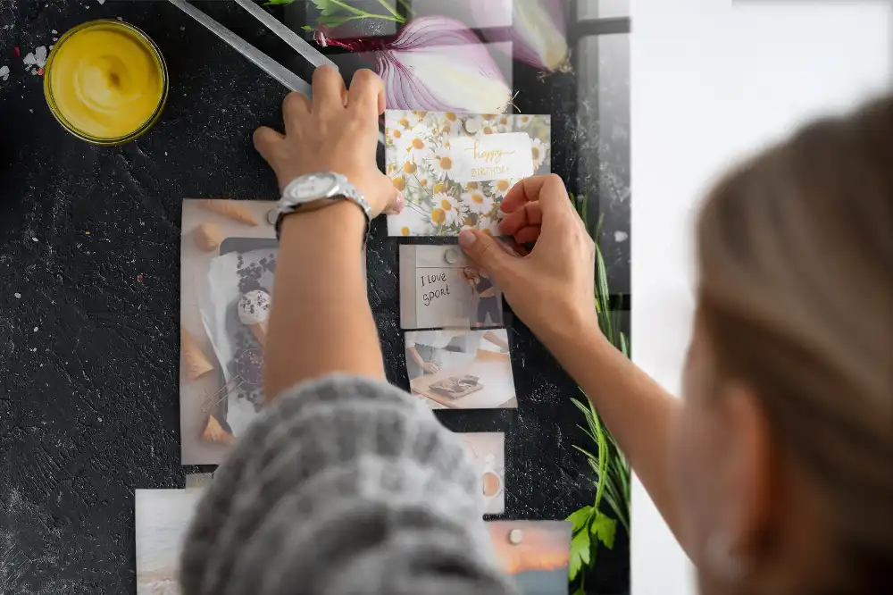 Nástěnná magnetická tabule s motivem přísad na pizzu