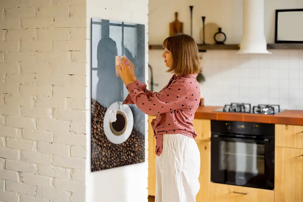 Magnetická tabule s motivem hrnku kávy